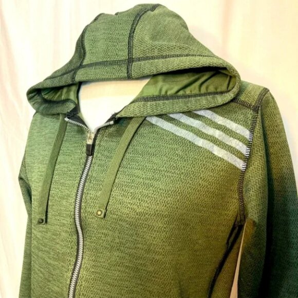 Green Adidas Fleece Hoodie - Picture 1 of 5